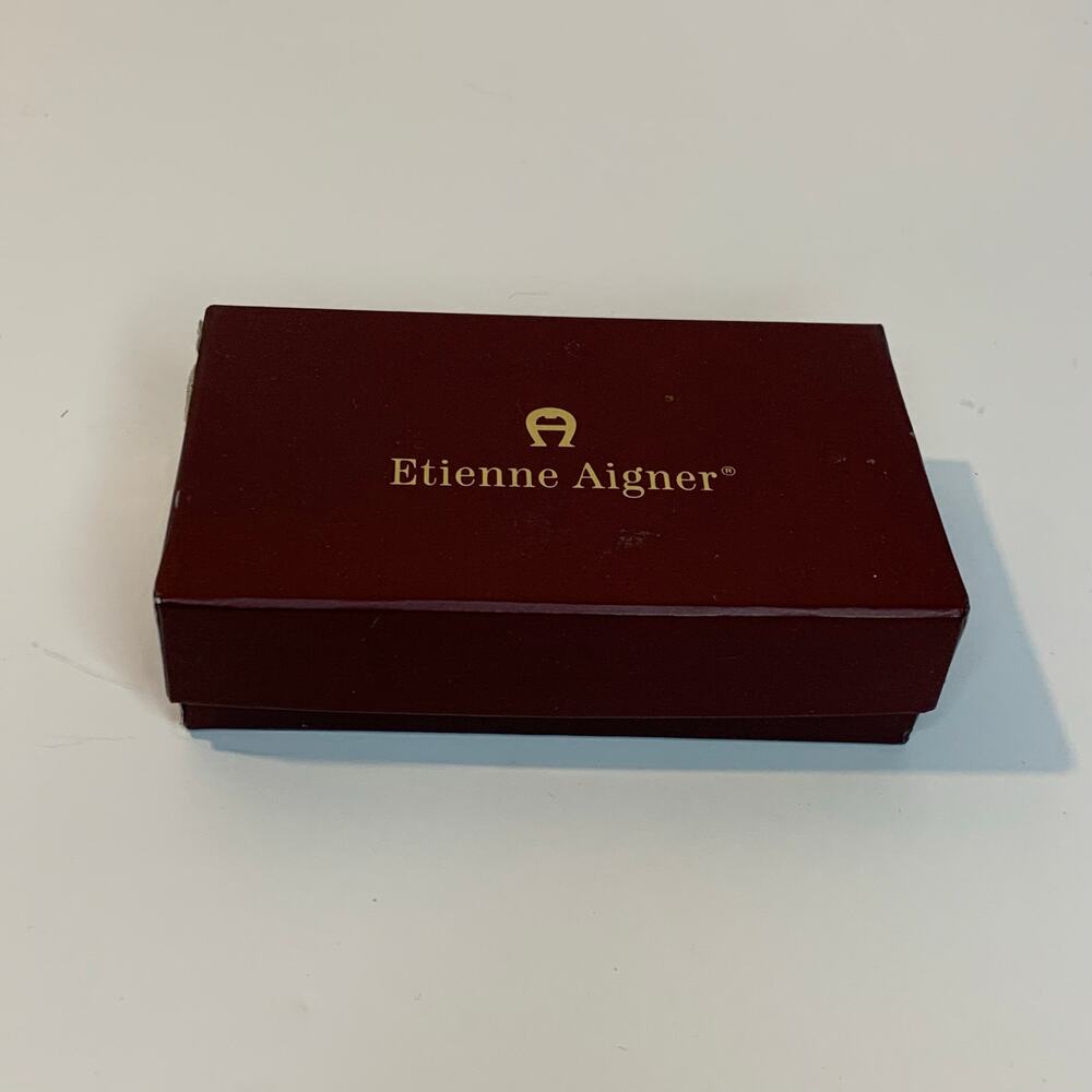 Etienne Aigner Vintage Tri Fold Key Holder Black Leather Never Used - Picture 4 of 7